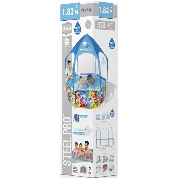 Πισινα Steel Pro Splash In Shade Bestway - 5618T