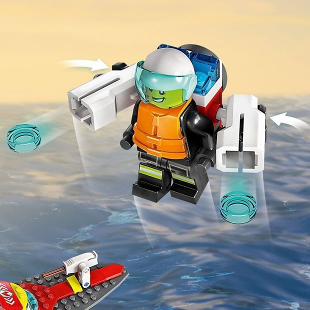 Lego City Fire Rescue Boat - 60373