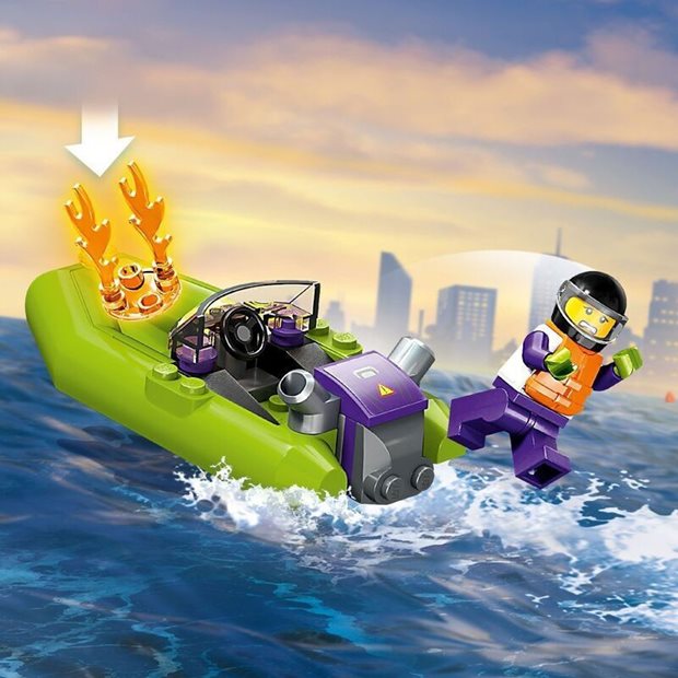 Lego City Fire Rescue Boat - 60373