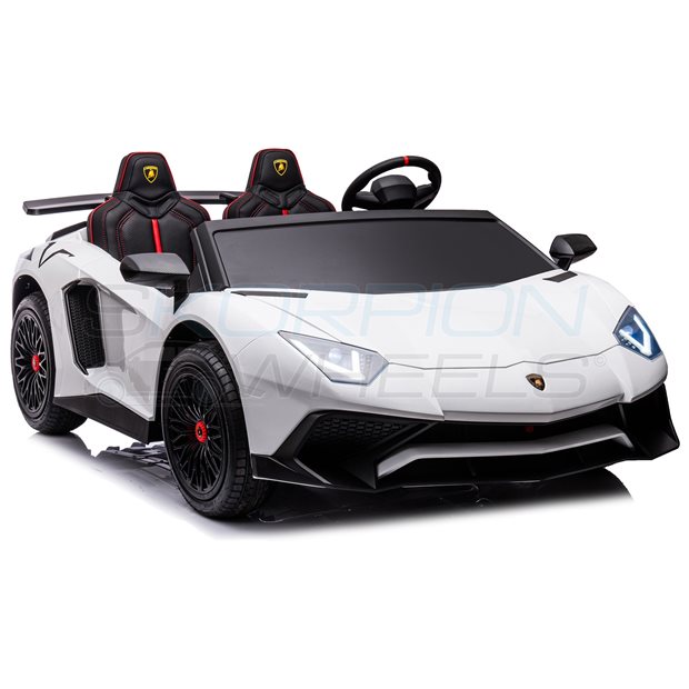 Ηλεκτροκίνητο Αυτοκίνητο Lamborghini Aventador SV Original 24V - Λευκο | Skorpion Wheels - 5249025