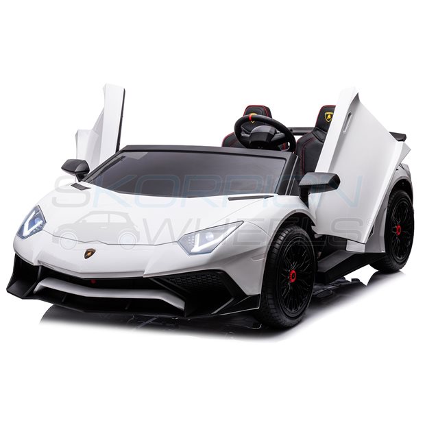 Ηλεκτροκίνητο Αυτοκίνητο Lamborghini Aventador SV Original 24V - Λευκο | Skorpion Wheels - 5249025