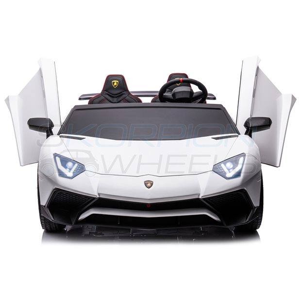 Ηλεκτροκίνητο Αυτοκίνητο Lamborghini Aventador SV Original 24V - Λευκο | Skorpion Wheels - 5249025