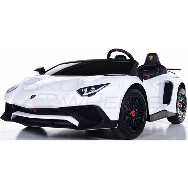 Ηλεκτροκίνητο Αυτοκίνητο Lamborghini Aventador SV Original 24V - Λευκο | Skorpion Wheels - 5249025