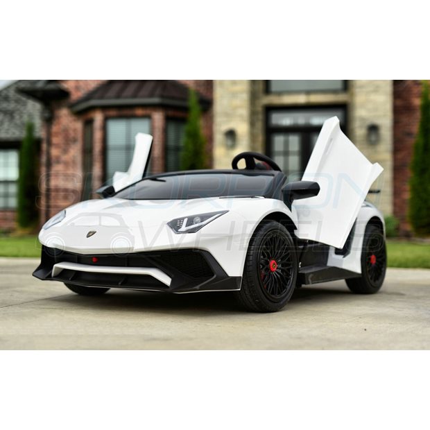 Ηλεκτροκίνητο Αυτοκίνητο Lamborghini Aventador SV Original 24V - Λευκο | Skorpion Wheels - 5249025