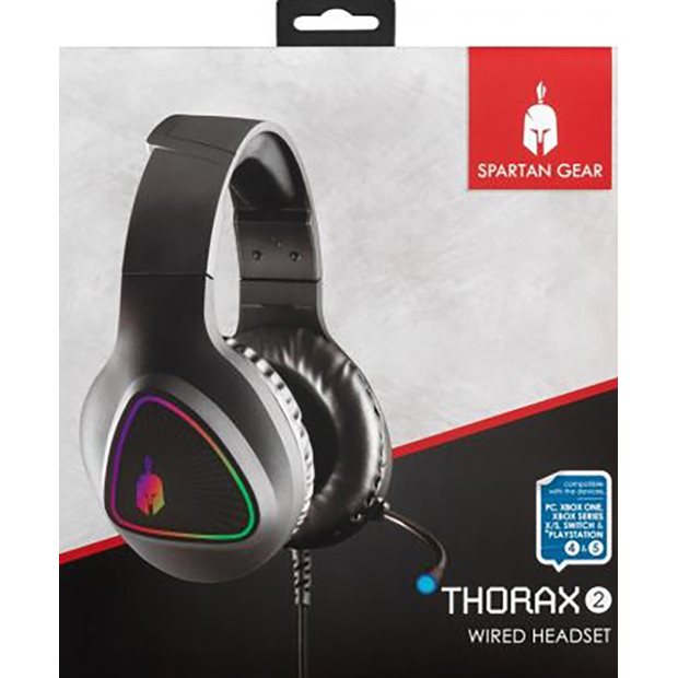 Spartan Gear - Thorax 2 Wired Ακουστικα Μαυρα - 085624