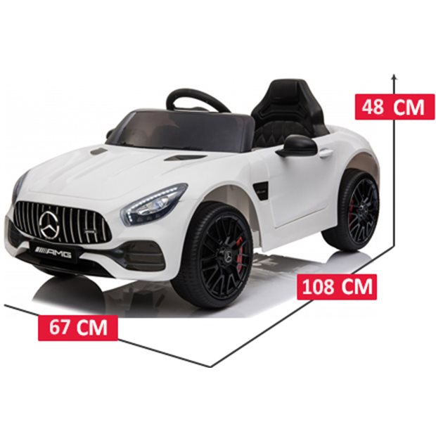 Ηλεκτροκίνητο Mercedes Gtr Amg Original 12V - OEM | Λευκό - 588A