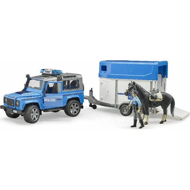 Αστυνομικο Land Rover & Τρειλερ & Εφιππο Αστυνομικο | Bruder - BR002588