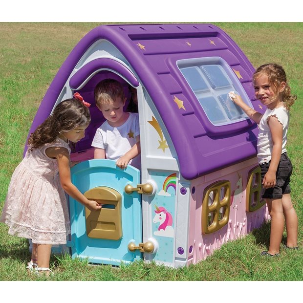 Παιδικο Σπιτακι Κηπου Unicorn Grand House Μωβ - 22561
