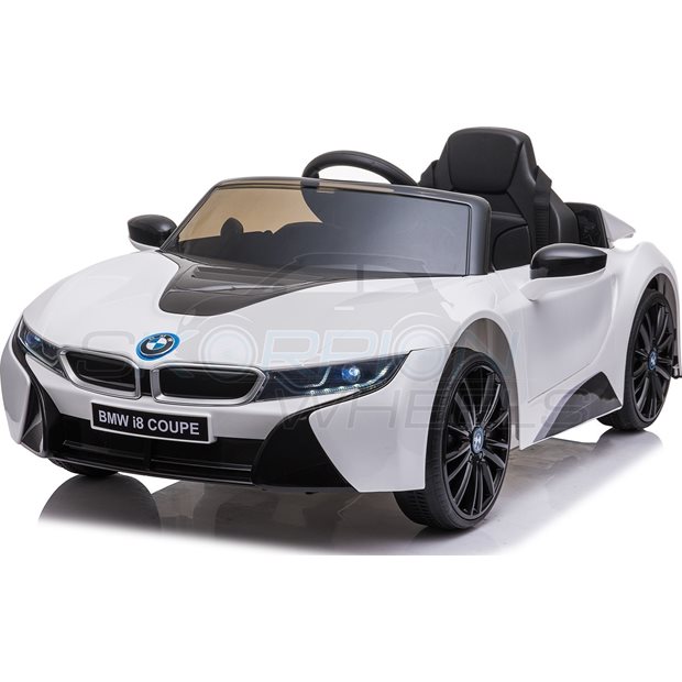 Ηλεκτροκίνητο Αυτοκίνητο BMW i8 Original License 12V - Λευκό | Skorpion Wheels - 5246002