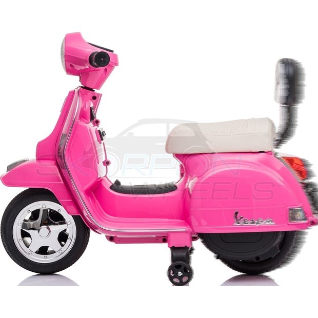 Ηλεκτροκίνητη Μηχανή Piaggio Vespa Original License 6V Ροζ | Skorpion Wheels - 5245008