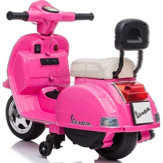Ηλεκτροκίνητη Μηχανή Piaggio Vespa Original License 6V Ροζ | Skorpion Wheels - 5245008