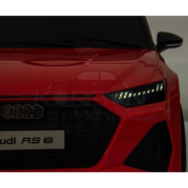 Ηλεκτροκίνητο Αυτοκίνητο Audi RS6 Original License 12V - Κόκκινο | Skorpion Wheels - 52460361