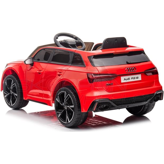 Ηλεκτροκίνητο Αυτοκίνητο Audi RS6 Original License 12V - Κόκκινο | Skorpion Wheels - 52460361
