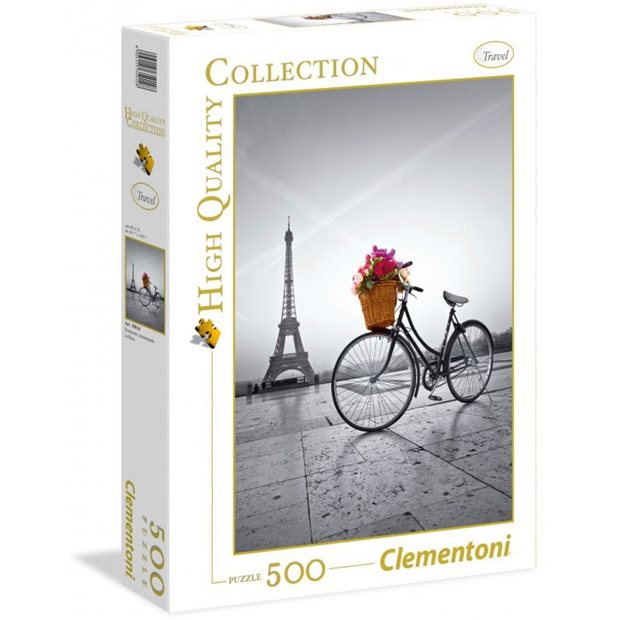Παζλ 500pcs Ποδήλατο Με Λουλούδια Στο Παρίσι - HQ Collection | Clementoni - 35014