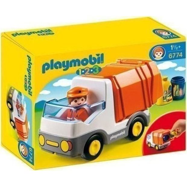 Playmobil 1.2.3 Απορριμματοφόρο Όχημα - 6774