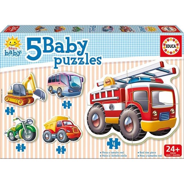 Παζλ Educa Baby Οχήματα 5 Σε 1 - 14866