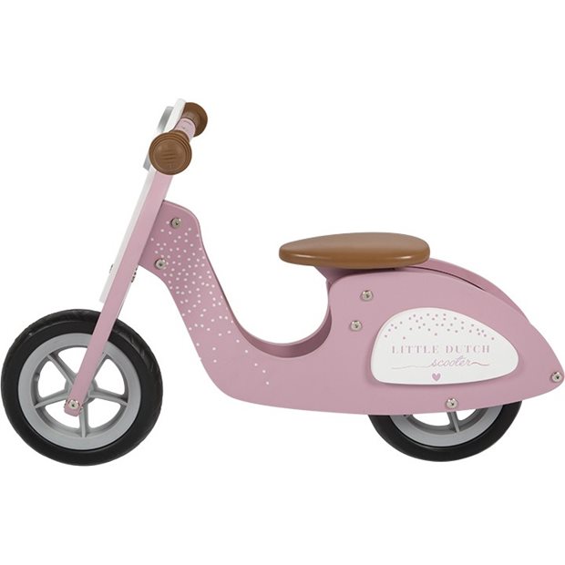 Ξυλινο Ποδηλατο Ισορροπιας Scooter Little Dutch Ροζ - 4373