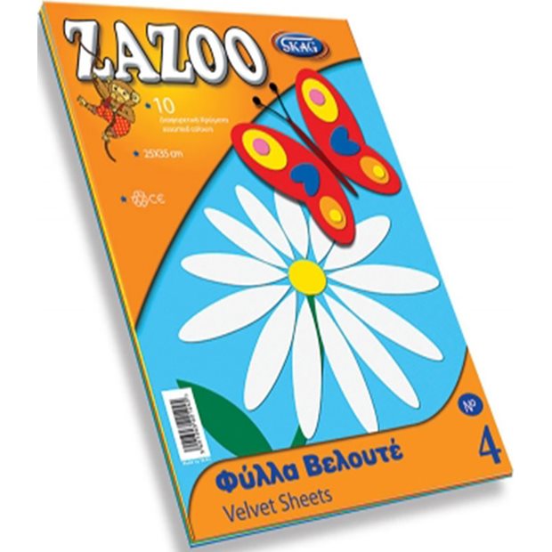 Skag Zazoo Μπλοκ Με 10 Φυλλα Βελουτε N4 - 221245