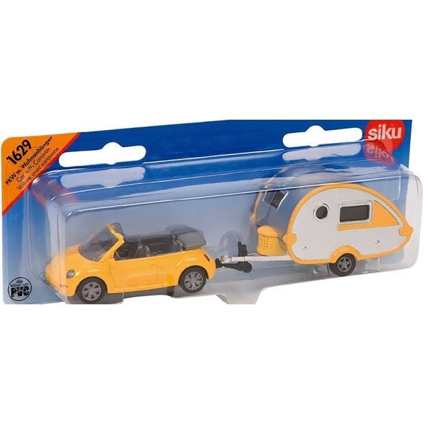 Siku Σετ Αυτοκινητο VW Beetle Με Τροχοσπιτο - SI001629