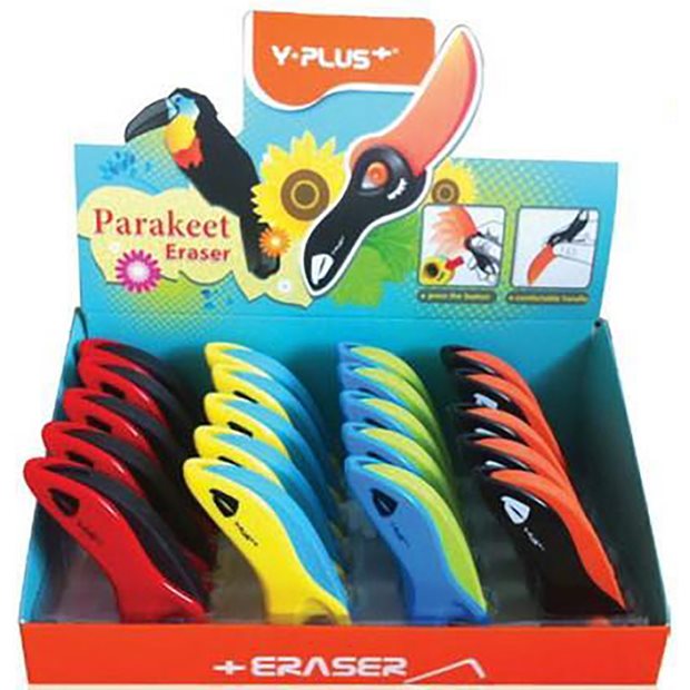 Σχολικη Γομα Parakeet 4 Χρωματων Y-Plus 2023 - 000089159