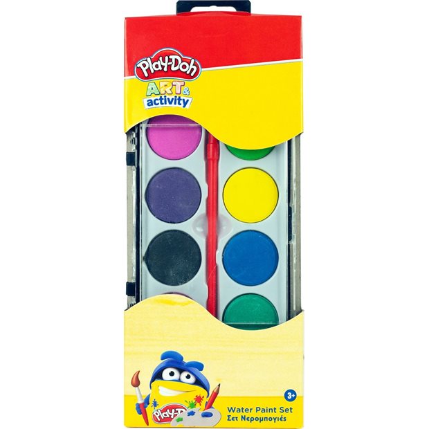 Νερομπογιες Play-Doh Με Πινελο 12 Χρωματα - 320-30001
