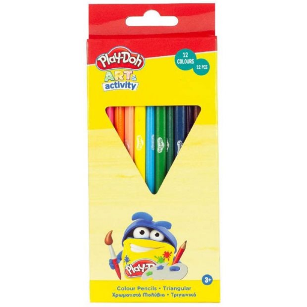 Play-Doh Ξυλομπογιες Τριγωνικες 12 Χρωματα - 320-20001
