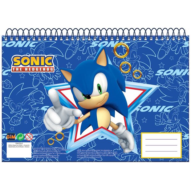 Μπλοκ Ζωγραφικης Sonic Classic - 334-81413