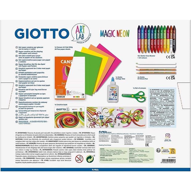 Σετ Δημιουργιας Art Lab Giotto Magic Neon - 000582200
