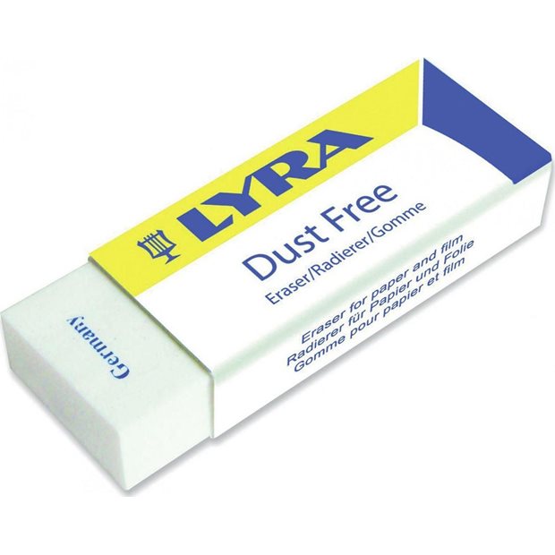 Σχολικη Γομα Lyra Dust Free Λευκη - 003452K30
