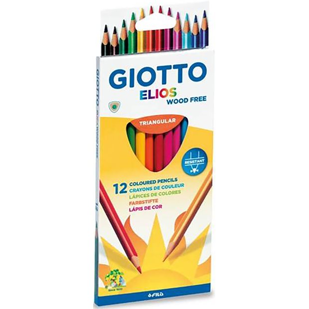 Ξυλομπογιες Giotto Elios Wood Free 12Τμχ - 000275800