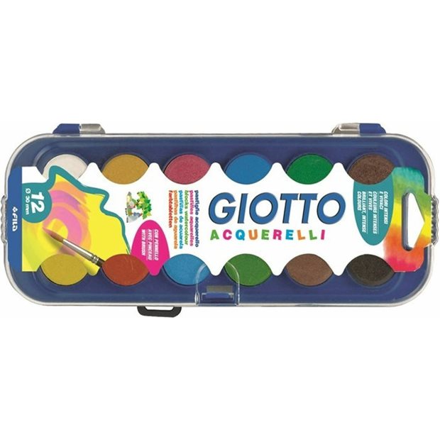 Νερομπογιες Giotto 12 Χρωματων Με Πινελο - 000351200