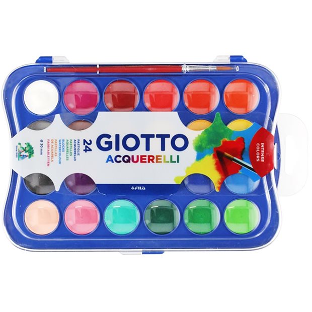 Νερομπογιες Giotto 24 Χρωματων Με Πινελο - 000352400