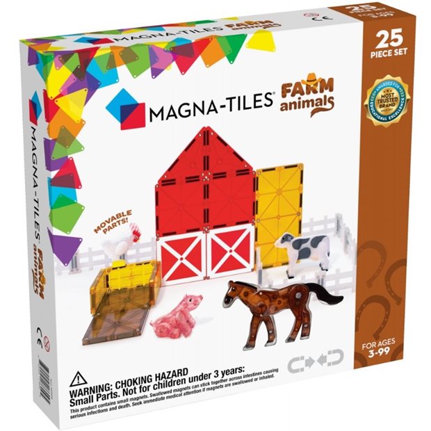 Μαγνητικό Παιχνίδι Farm Animals 25τμχ | Mgna Tiles - 22125