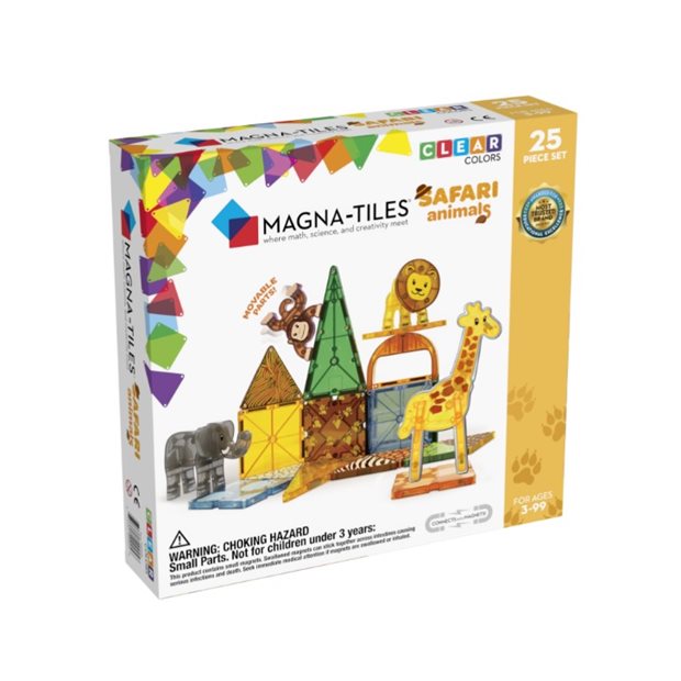 Μαγνητικό Παιχνίδι Safari Animals 25τμχ | Magna Tiles - 20925