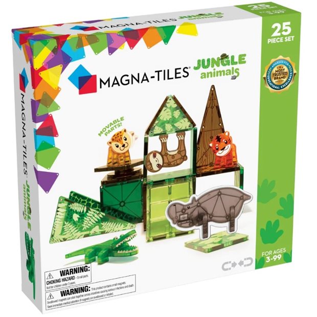 Μαγνητικό Παιχνίδι Jungle Animals 25τμχ | Magna Tiles - 21225