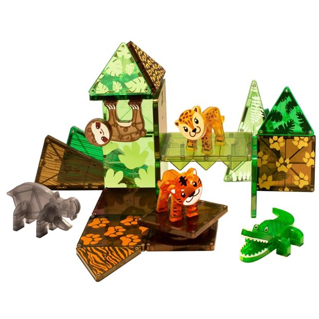 Μαγνητικό Παιχνίδι Jungle Animals 25τμχ | Magna Tiles - 21225