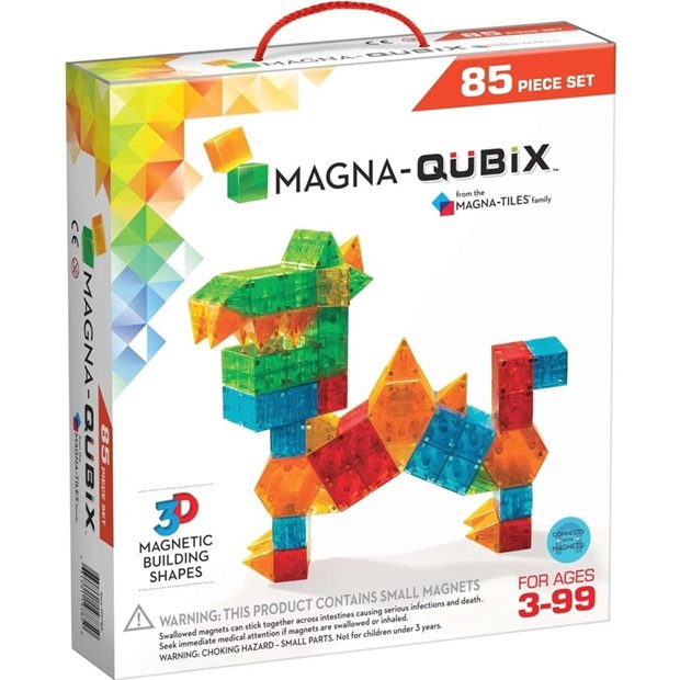 Μαγνητικό Παιχνίδι Qubix 85τμχ | Magna Tiles - 19785