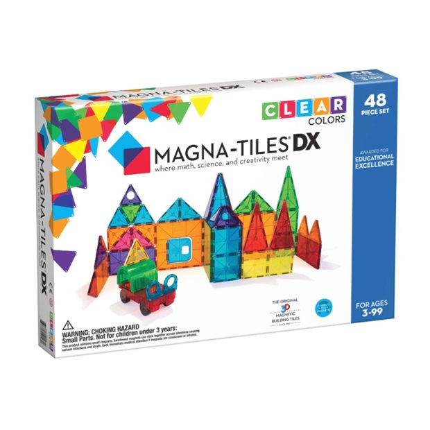 Μαγνητικό Παιχνίδι Clear Colors DX 48τμχ | Magna Tiles - 12148