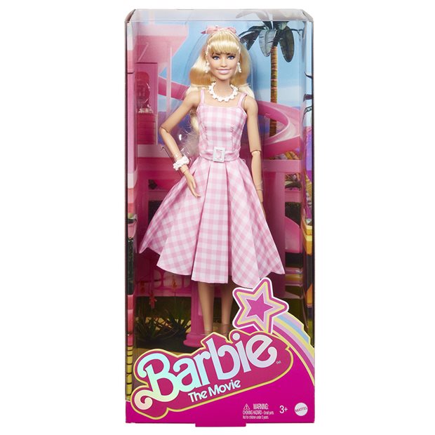 Barbie The Movie Κούκλα Margot Robbie Pink Gingham Dress - HPJ96
