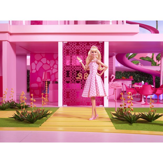 Barbie The Movie Κούκλα Margot Robbie Pink Gingham Dress - HPJ96