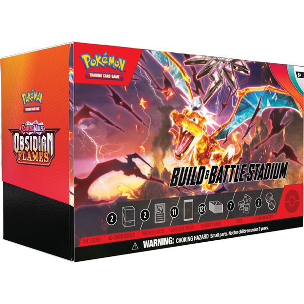 Pokemon TCG Scarlet & Violet Obsidian Flames Build & Battle Stadium Box - POK853975