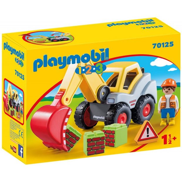 Playmobil 1.2.3 Φορτωτής Εκσκαφέας - 70125