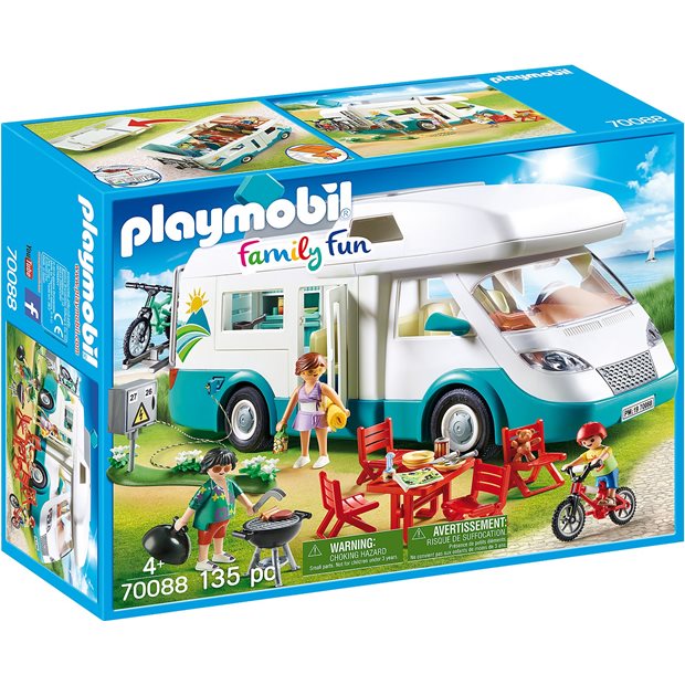 Playmobil Family Fun Αυτοκινούμενο Οικογενειακό Τροχόσπιτο - 70088