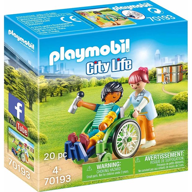 Playmobil City Life Ασθενής Με Καροτσάκι - 70193
