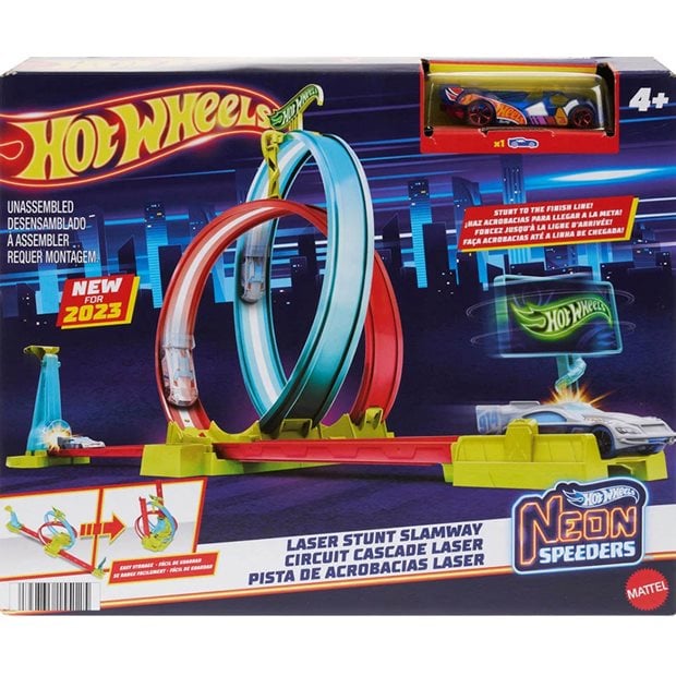 Hot Wheels City Πίστα Neon Speeders Laser Stunt Slamway - HPC05