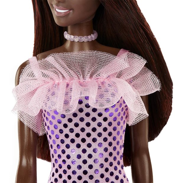 Κούκλα Barbie Μίνι Φορέματα Με Ροζ Φόρεμα - HJR94