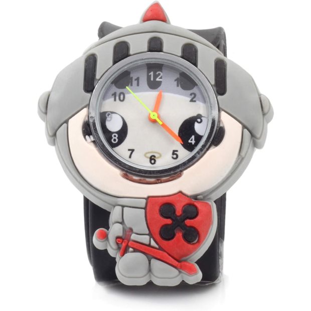 Παιδικό Ρολόι Χειρός Με Λουράκι Σιλικόνης Slap 3D Ιππότης Wacky Watches - 14482322