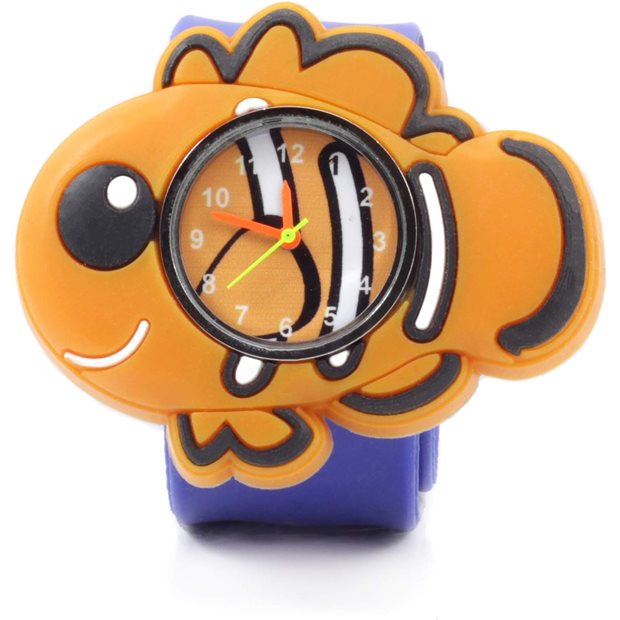 Παιδικό Ρολόι Χειρός Με Λουράκι Σιλικόνης Slap 3D Χρυσόψαρο Wacky Watches - 14482308