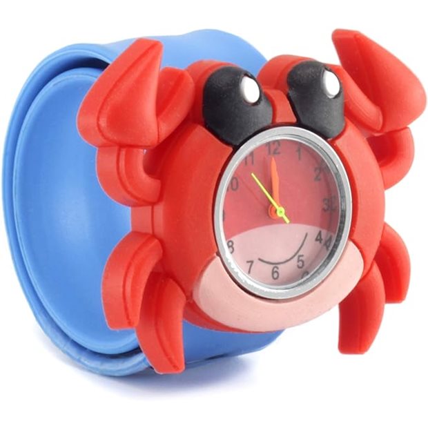 Παιδικό Ρολόι Χειρός Με Λουράκι Σιλικόνης Slap 3D Καβούρι Wacky Watches - 14482309