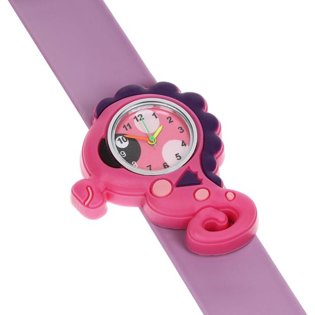 Παιδικό Ρολόι Χειρός Με Λουράκι Σιλικόνης Slap 3D Ιππόκαμπος Wacky Watches - 14482313